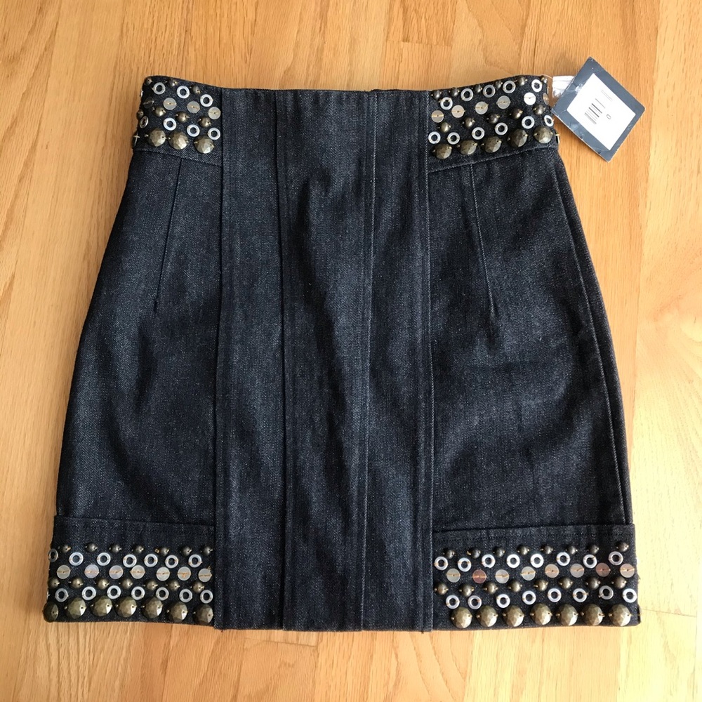 NEW Nanette Lepore Denim Skirt